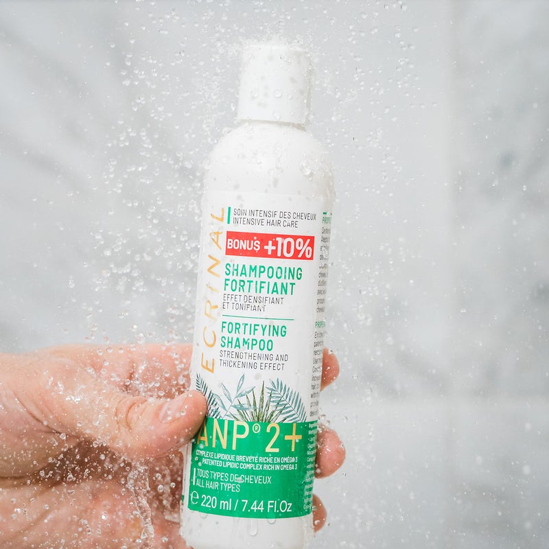 Ecrinal Sulfate-Free Fortifying Shampoo with ANP2+ for Strong, Shiny Hair â€“ Restores Volume, Suppleness, and Resistance to Dull, Weak, and Tired Hair â€“ Ideal for All Hair Types and Hair Loss - Image 2